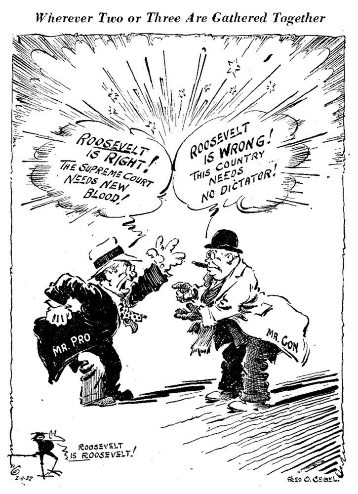 FDR and the Court-packing Controversy: Lesson Cartoon
