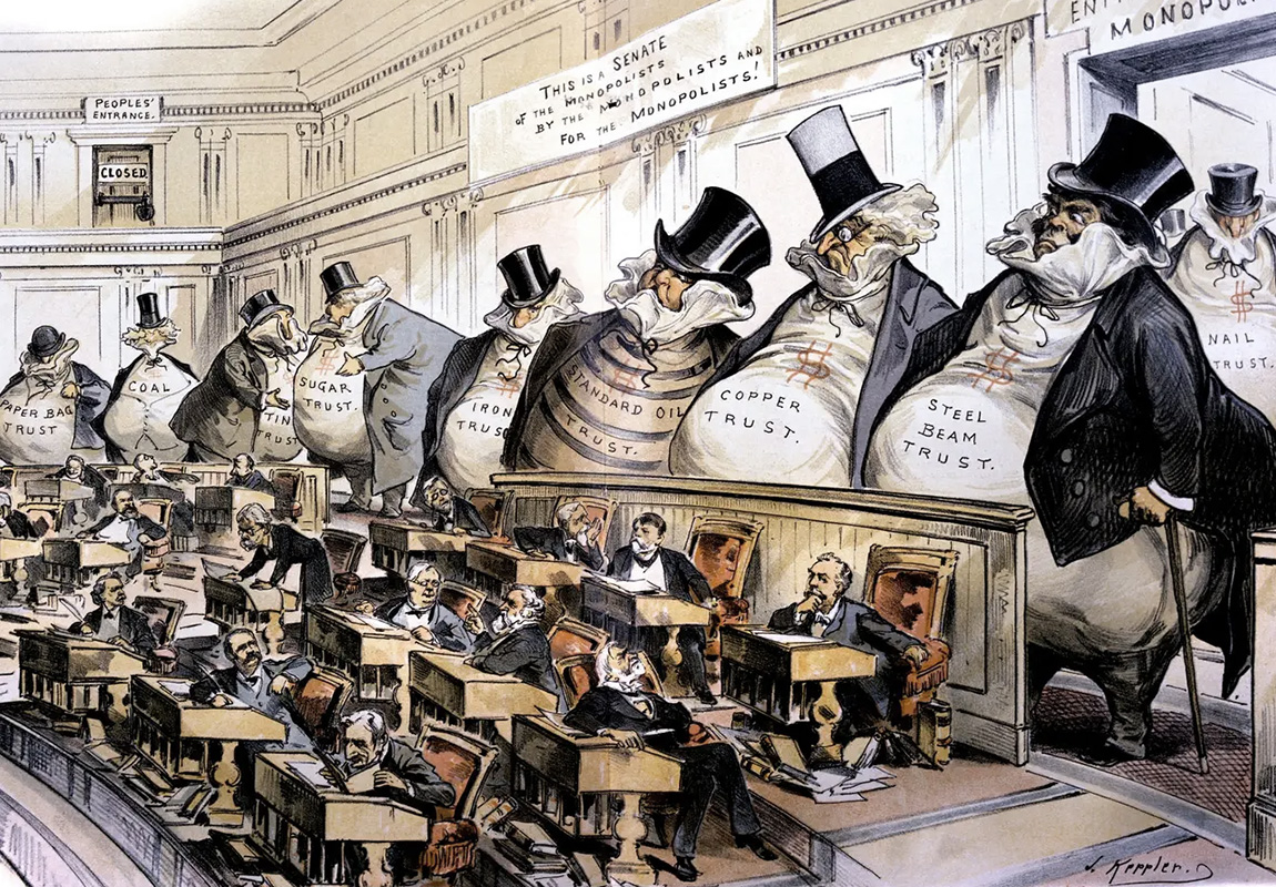 The Fuller Court: The Court decided a series of cases determining the strength of the Sherman Antitrust Act, which Congress had passed to break up the unpopular trusts or monopolies