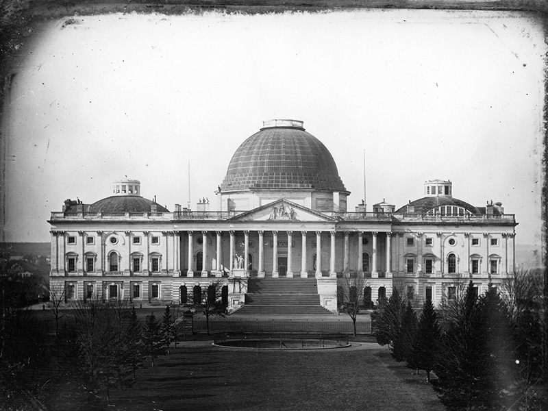 Earliest known photograph of theU.S. Capitol, 1846. Architect of the Capitol