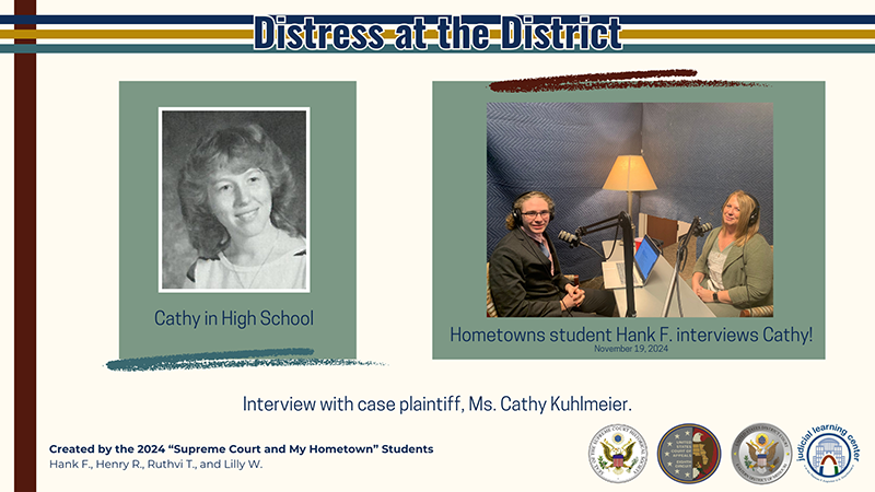 Distress at the District - Hank F. interviews Case Plaintiff