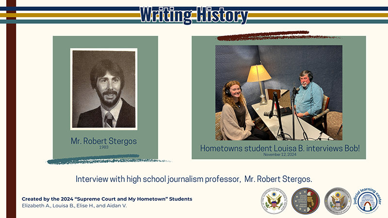 Writing History - Louisa B. Interviews Journalism Professor