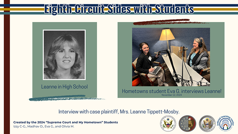 Eighth Circuit Sides with Students - Eva G. Interviews Case Plaintiff